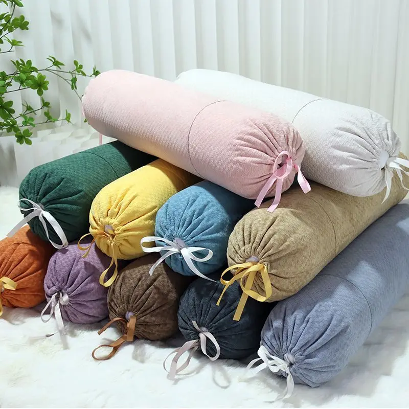 60x15cm Multi-purpose Beauty salon candy foot pillow removable cylindrical pillow case round back cushion nack pillow headrest