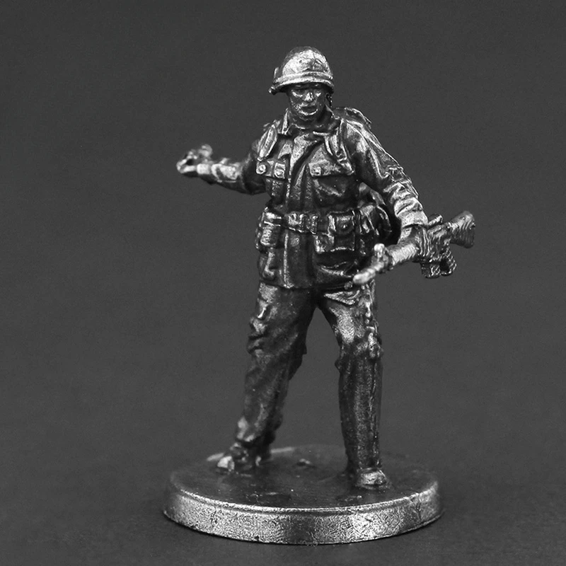 Cupronickel Metal Vietnam War Military Soldier Model Action Figures Board Game Piece Miniature Ornament Accessories Figurine