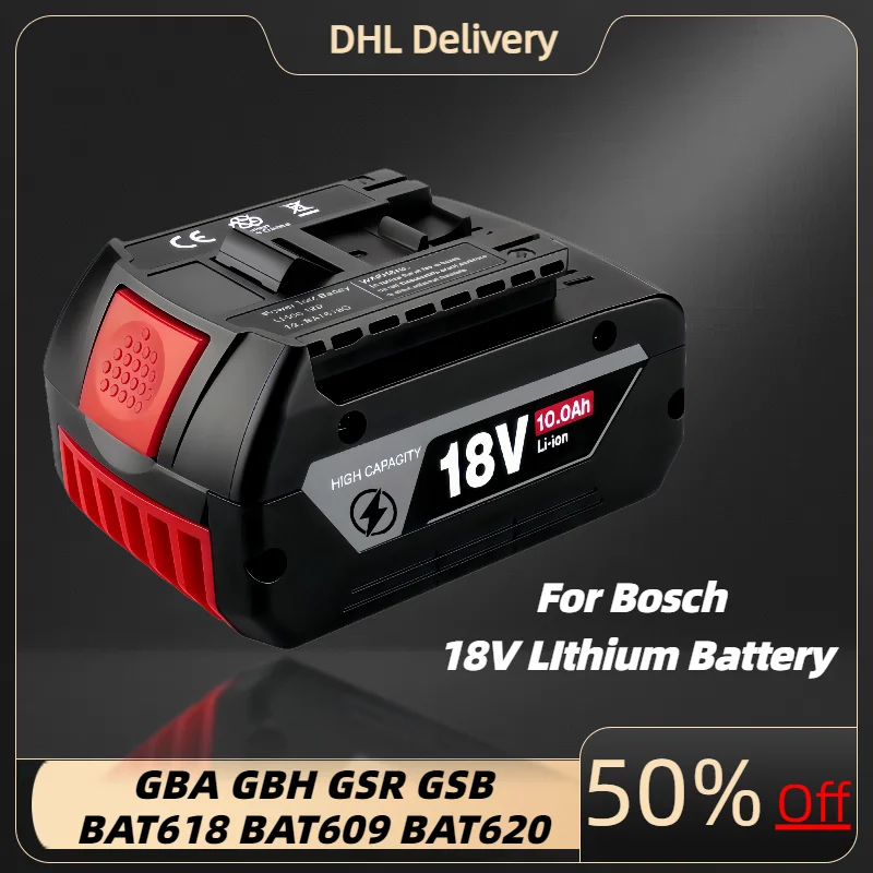 Professionelle Für Bosch 18V GBAGBH GSR GSB BAT618BAT609 BAT620 18V 10,0 Ah batterie werkzeug zu ersetzen die batterie für bosch 18v werkzeuge