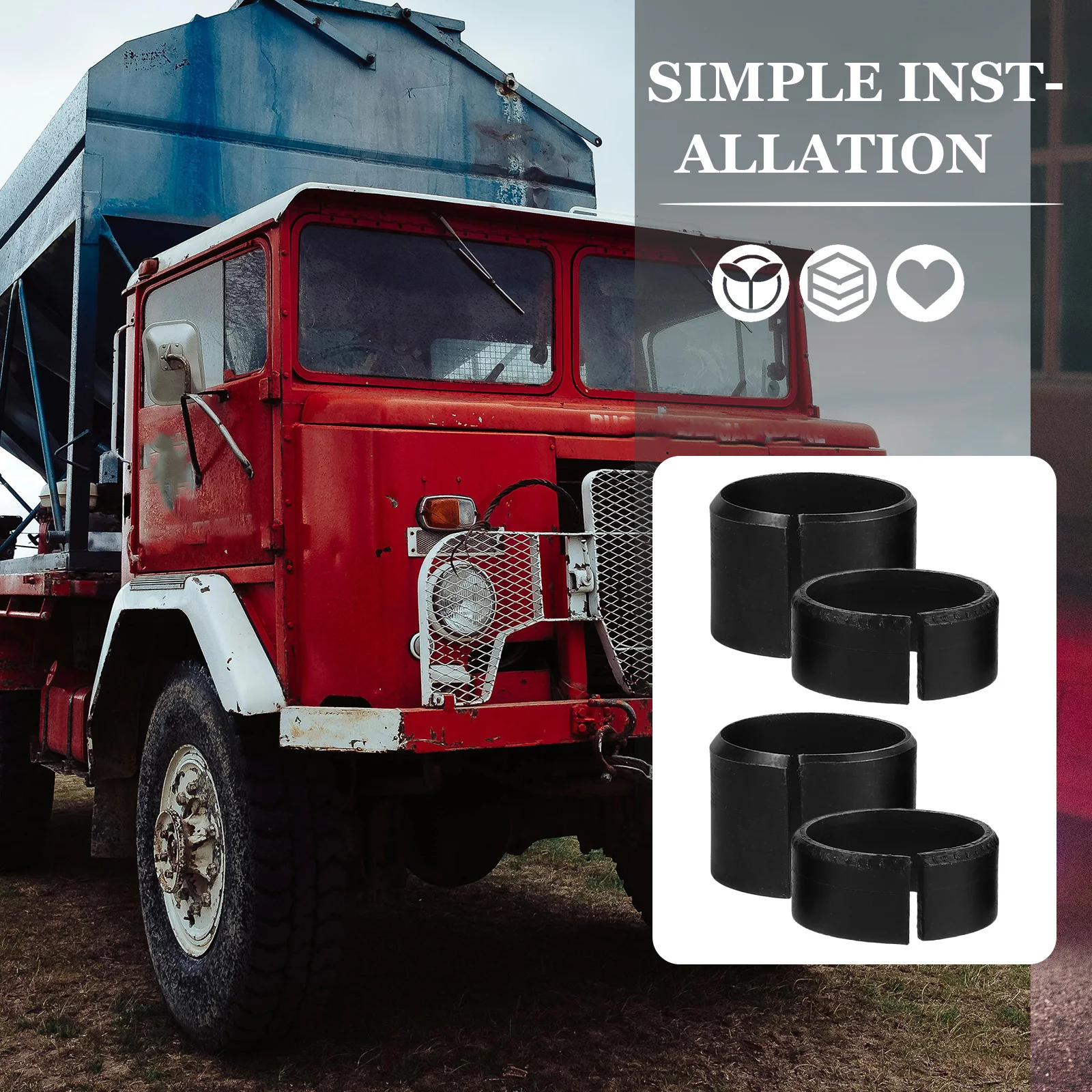 1 set di anelli di bilanciamento della vite della ruota del camion in acciaio, strumento di centratura del mozzo del manicotto di posizionamento medio, facile installazione, guida di sicurezza