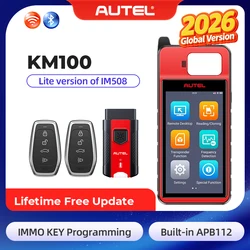 Autel MaxiIM KM100 Key Fob Programming Immobilizer Tool 2PCS Autel IKEY for 60s Key Generation OBD IMMO Key Learning on 99% Car