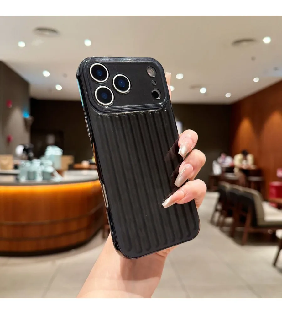 Retro Suitcase Strip Slim Thin Phone Case   For Iphone 12 13 14 15 16 17 Cool Neutral Daily Cover