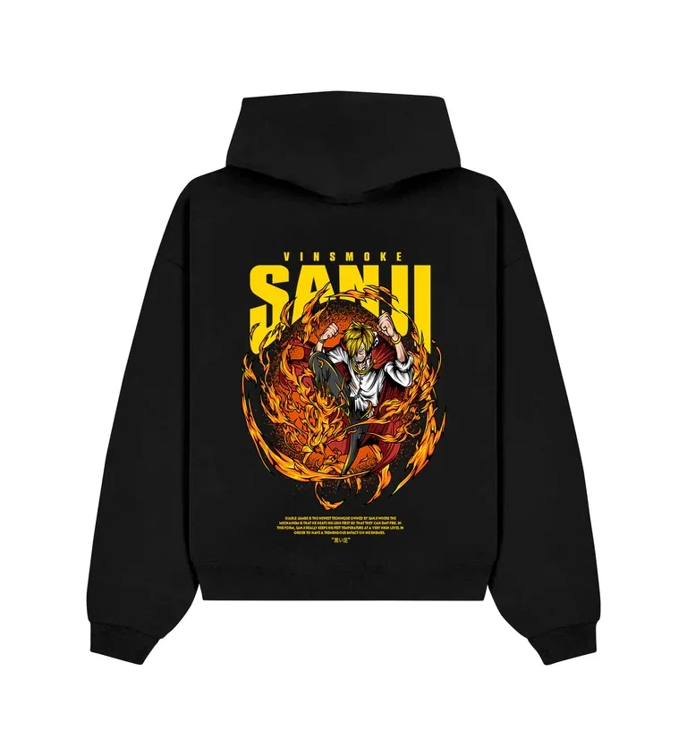 

ONE PIECE Japanese Anime Printed Pure Cotton Hoodie for Men and Women Oversized Popular Retro Autumn and Winter Hoodie Unisex