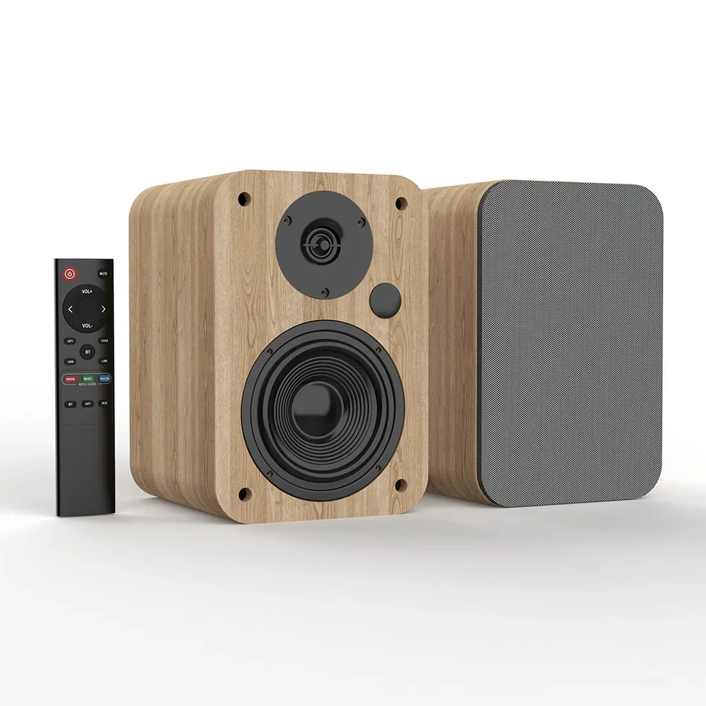 Pop 50W 2.0 Channel Wired Wireless Speakers For PC TV Support USB Optical AUX Bookshelf Shaped Bluetooth Speaker Home Theater Sy