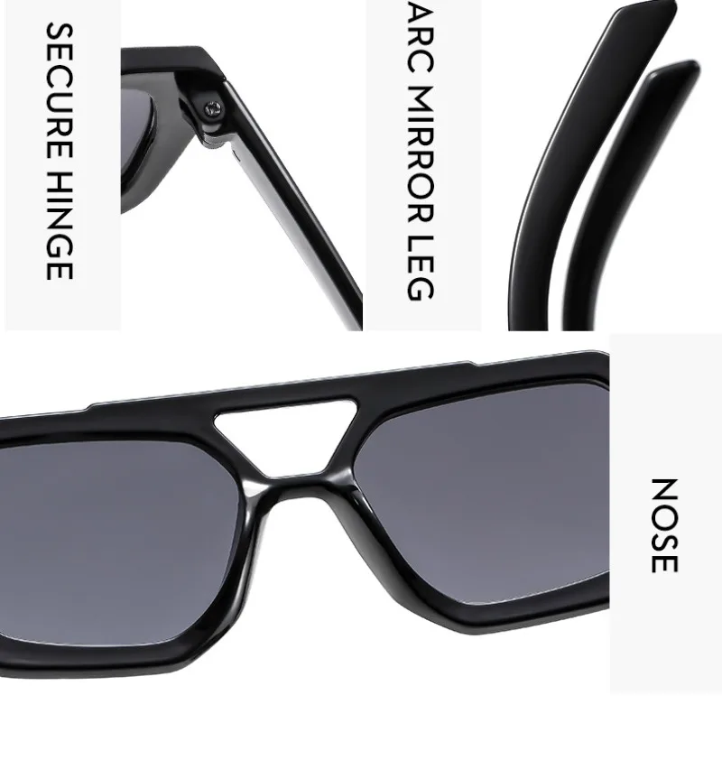 خمر مربع النظارات الشمسية امرأة العلامة التجارية مرآة نظارات شمسية الإناث أسود أصفر موضة كاندي الألوان نظارات UV400 Oculos دي سول #6