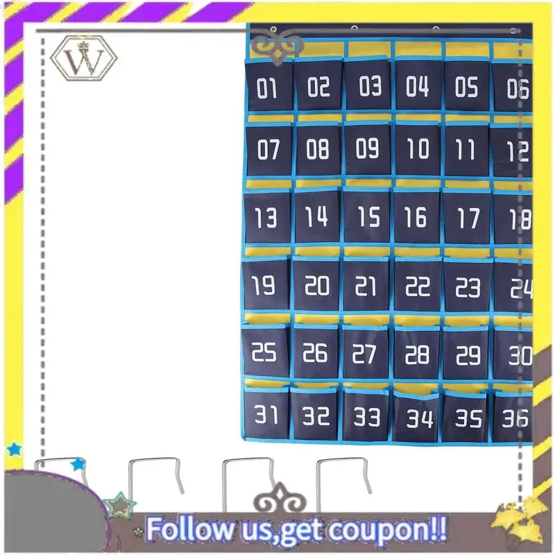 

ABXV-Pockets Chart Cell Phone Hanging Organizer Hanging Storage Bag For Classroom Calculator Mobile Phone Holders