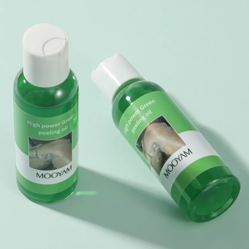 Óleo de Peeling Verde para Cotovelos e Mãos, Clareamento, Tom de Pele Mesmo, Hidratante, Cuidados com a Pele, 100ml