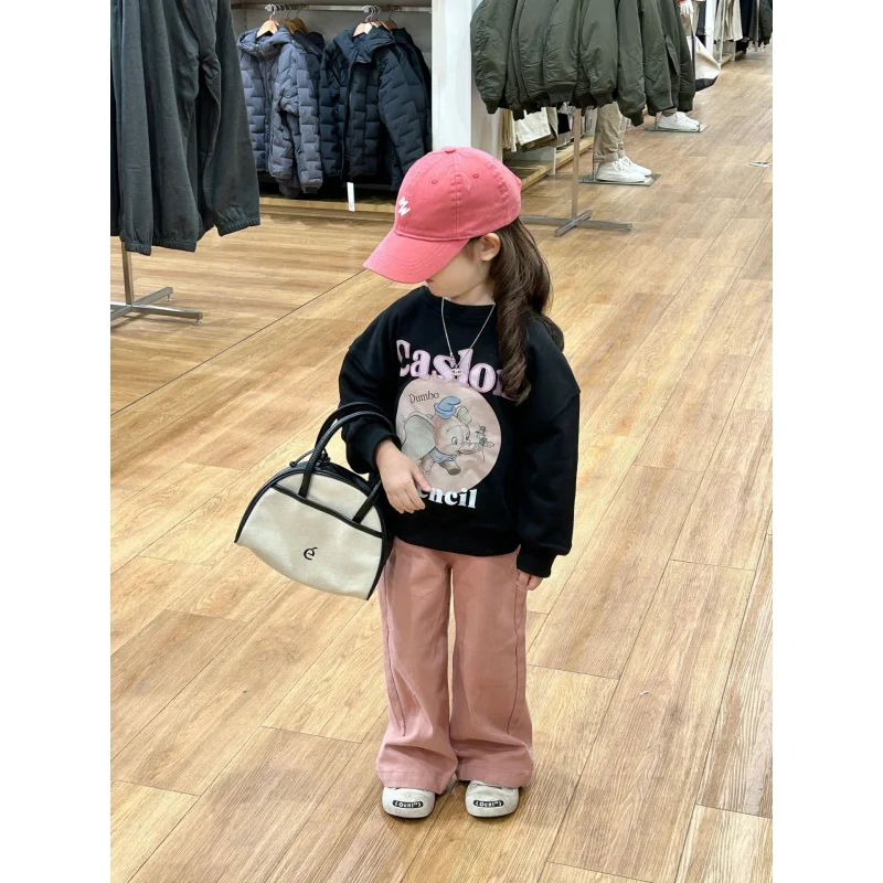 

Girls Straight-Leg Pants4Spring New Children Loose Outer Wear Pants Children's Casual Pants Western Style