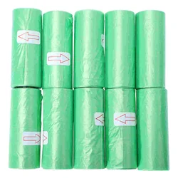 10 Rolls Trash Plastic Bag Garbage Bags Plastic Large Dog Poop Small Refill Diapers Rubbish Baby Storage Bags(Random Color)