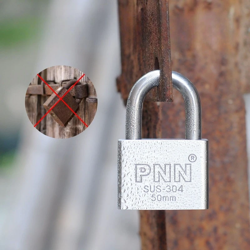 1pc stainless steel padlock Waterproof lock head anti-theft lock Household door lock Outdoor locks