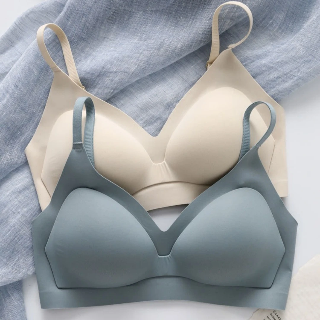 

Small Chest Thin Fixed Air Cup One-Piece Underwear Women's Non-Steel Ring Gathered Bra Comfortable Naked Feeling