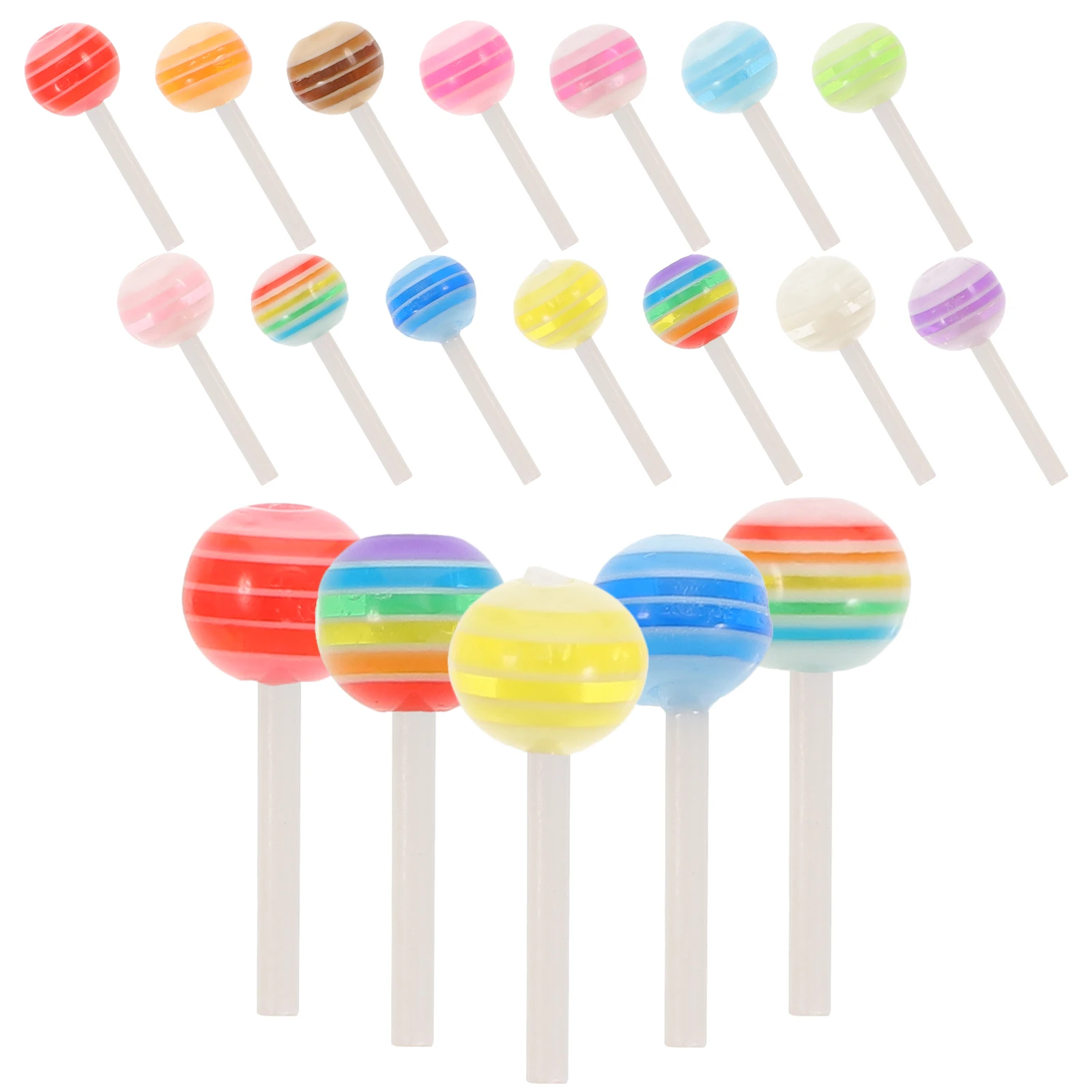 50Pcs Lollipop Nail Art Charms Unique 3D Nail DIY Decorations Resin Manicure Accessories Resin Charms 3D Manicure Decor