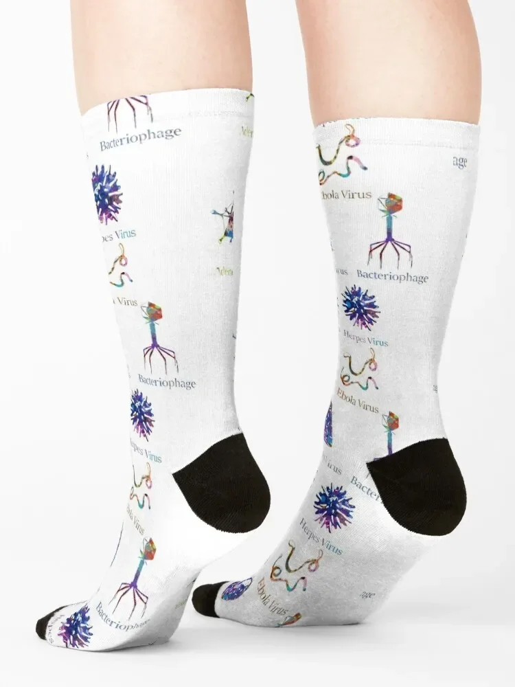 مخطط أنواع الفيروسات المختلفة الجوارب الهيب هوب الرجال القطن جودة عالية الجمالية اليابانية موضة الجوارب فتاة الرجال #4