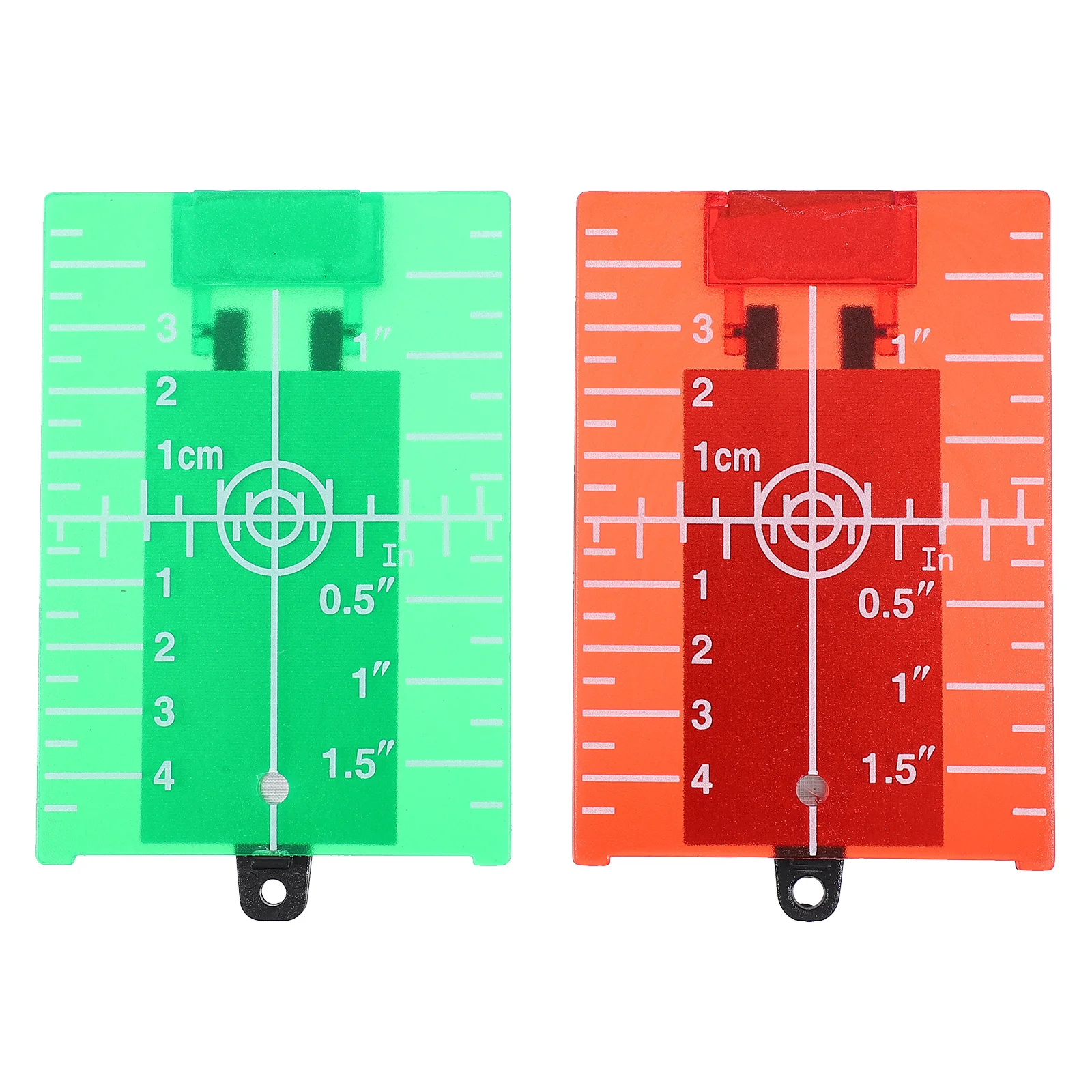 

2 Pcs Level Target Green Red Lines Magnetic Card Plate Floor with Stand Board for Meter