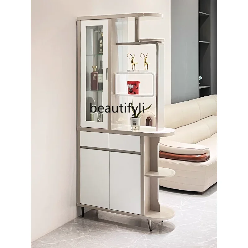 

Household Light Luxury Modern Partition Entrance Cabinet Modern Minimalist Wine Cabinet Small Living Room Storage Screen Cabinet