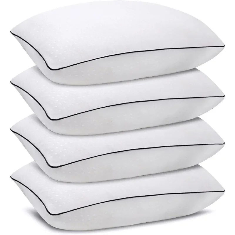 Queen Size Bed Pillows for Sleeping 4 Pack,Luxury Hotel Pillows,Comfortable and Supportive,Machine Washable