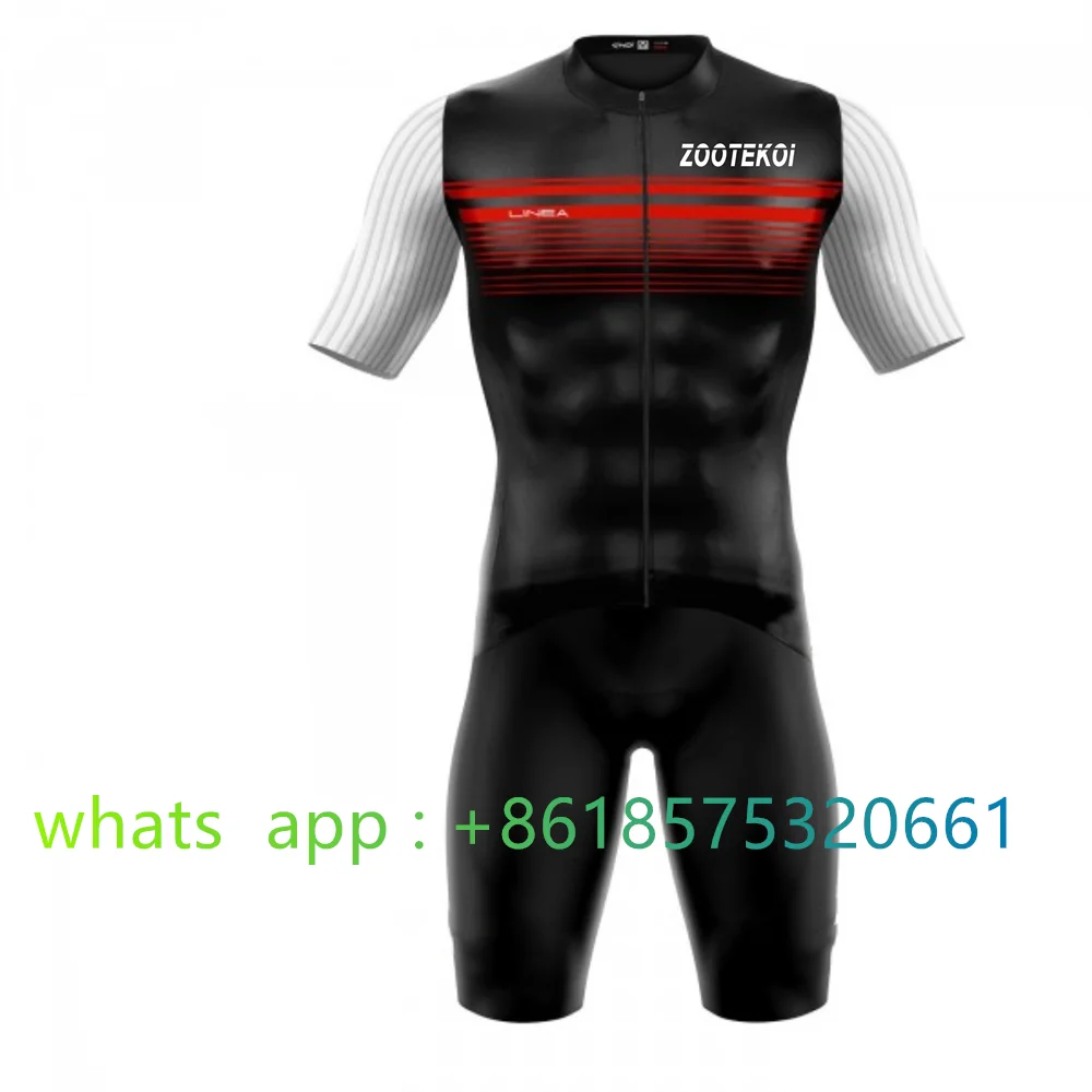 Men Cycling Skinsuit Triathlon Short Sleeve Breathable Trisuit Summer Running Bodysuit Bicycle Clothing Ciclismo Sportwear 2026