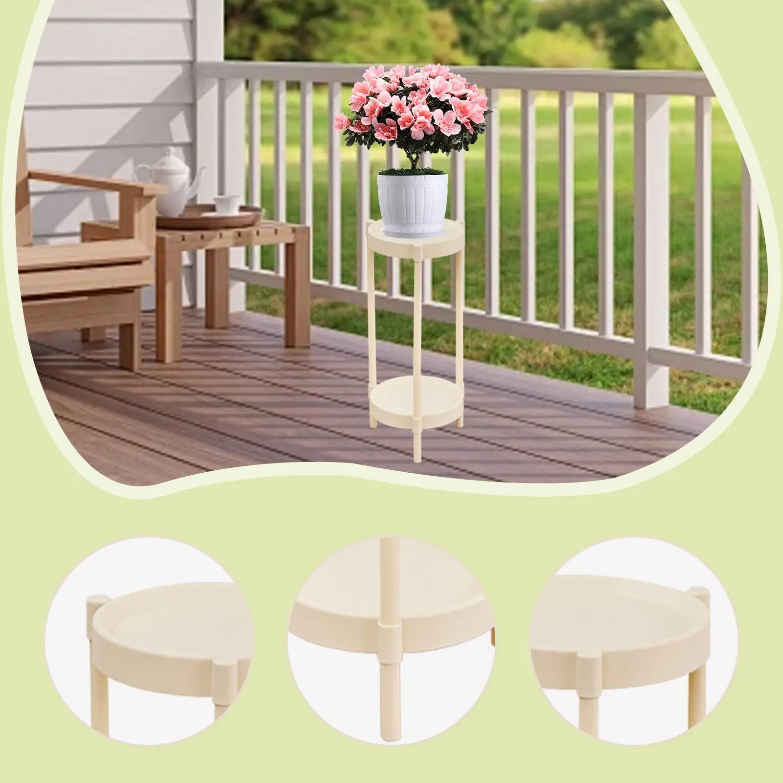 Plant Stand Home Decor Decorative Flower Display Rack for Yard Patio Garden