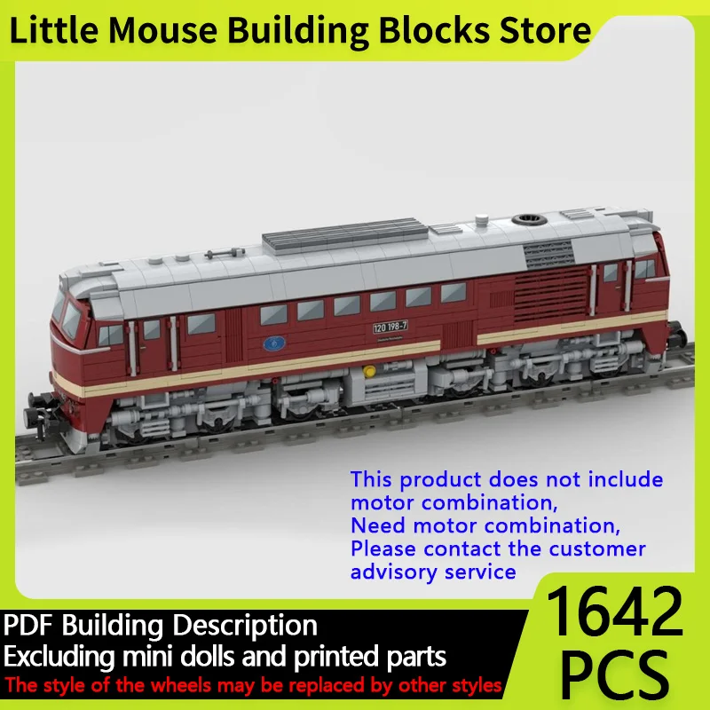 Modelo de coche urbano, ladrillos de construcción MOC, locomotora diésel BR120, tren, tecnología Modular, regalos, vacaciones, montar, juguetes para niños, traje
