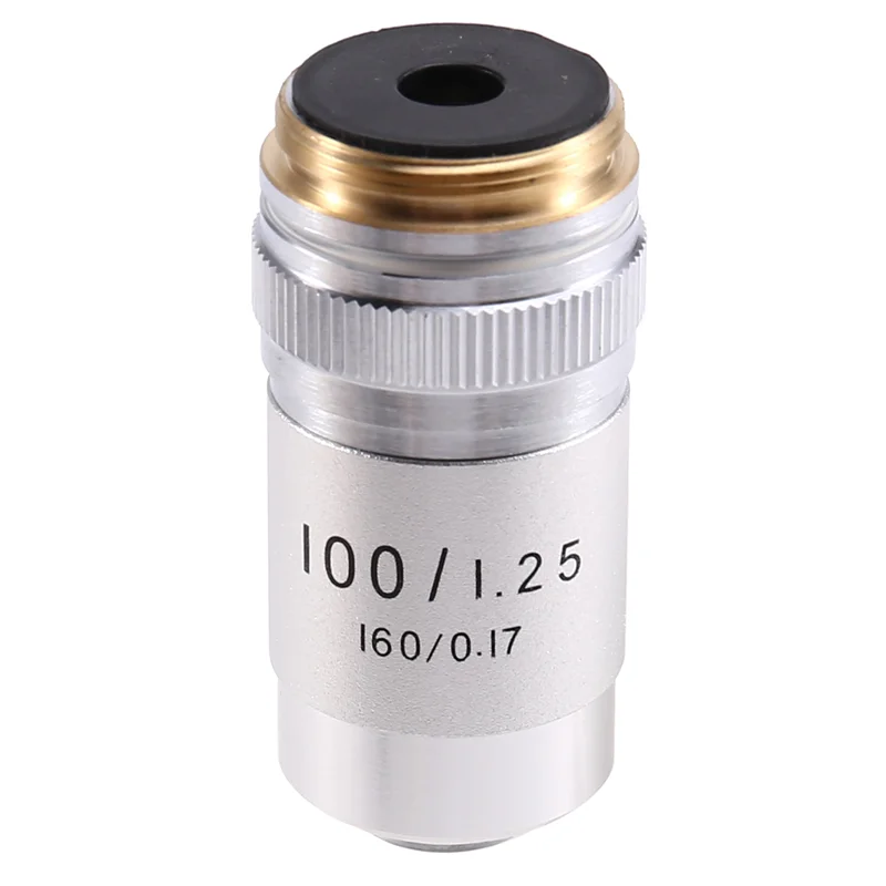 100X Conjugate Distance 195 Achromatic Objectives Biological Microscope Objective Lens