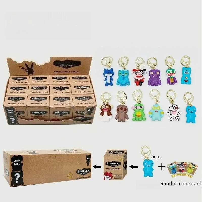 

Monster Keychain Blind Box Pendant Figure Ugly Monster Tooth Wide Eyed Weirdo Annoyed Collectible Model Toys Birthday Gift