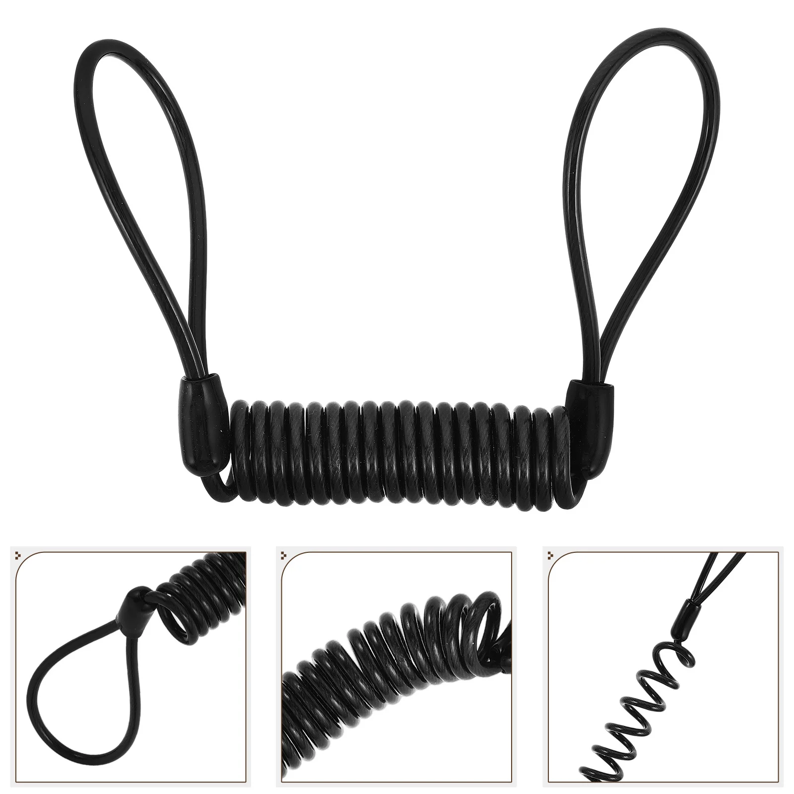 

Стальной трос с петлями, напоминание о блокировке диска мотоцикла, защита кабеля для гонщиков, простая установка