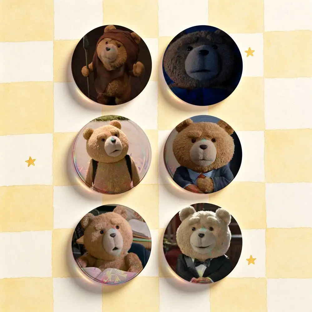 T-Ted HD Print Badges Pretty Round Display Brooches IP merchandise 32mm 58mm 75mm 44mm 25mm