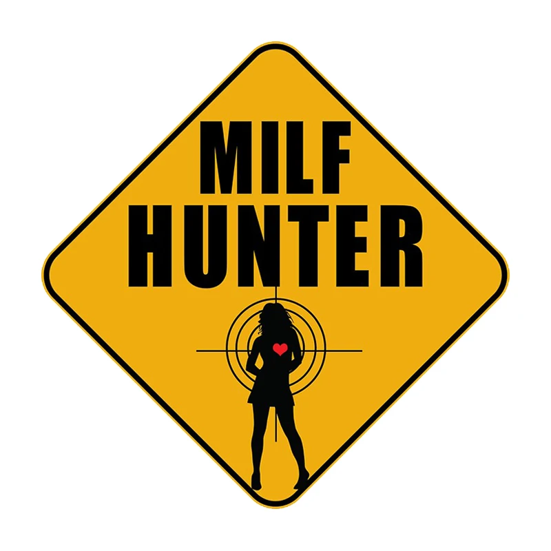 

Milf Hunter Interesting Car Stickers Biker Gifts Motorcycle Vinyl Decal Waterproof Car Styling Car Accessories