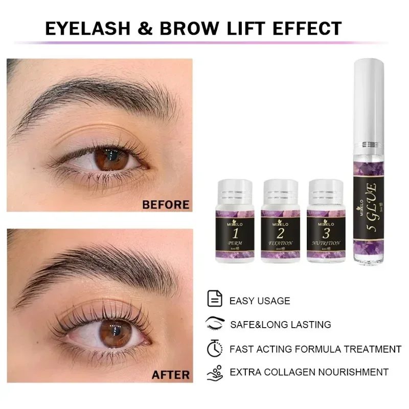 Farbstoff & Dauerwelle 2 & Eck protein kaltes Eisen Set Wimpern lift Set Lifting Wimpern verbesserung