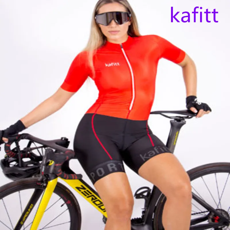 Little Monkey Summer short-sleeved women's one-piece cycling suit suit Bicycle cycling sports GEL cycling work clothes choose Xi