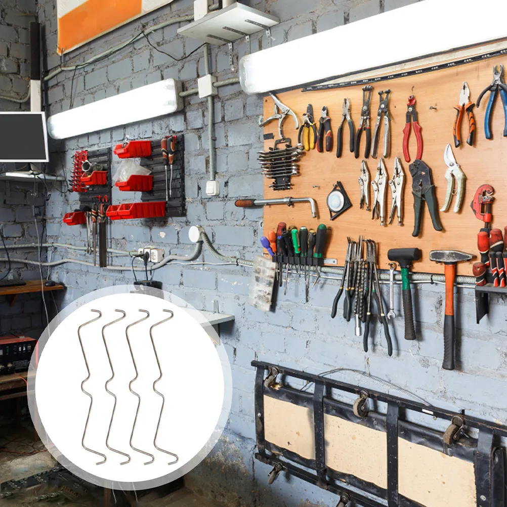 50Pcs Pegboard Hook Locks Stainless Steel Firm Corrosion Resistant Peg Board Hook Retainers Peg Hooks for Pegboard Clips