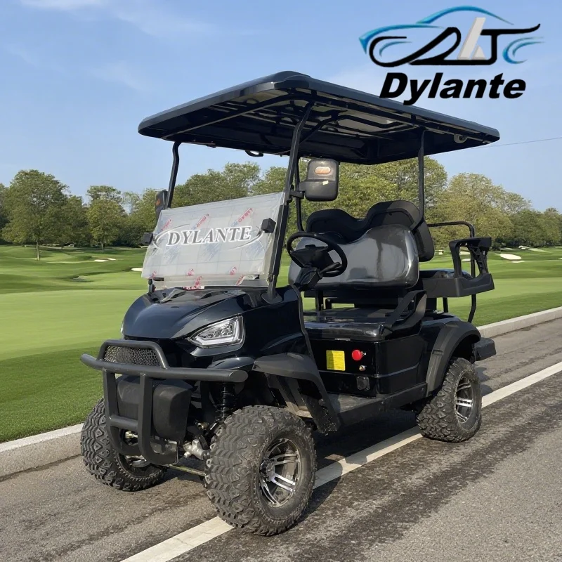 Long Durability 72V Lead-Acid Battery And Lithium Battery Optimal Powered Golf Cart 4 Seater 12 Inch Wheels Electric Golf Buggy