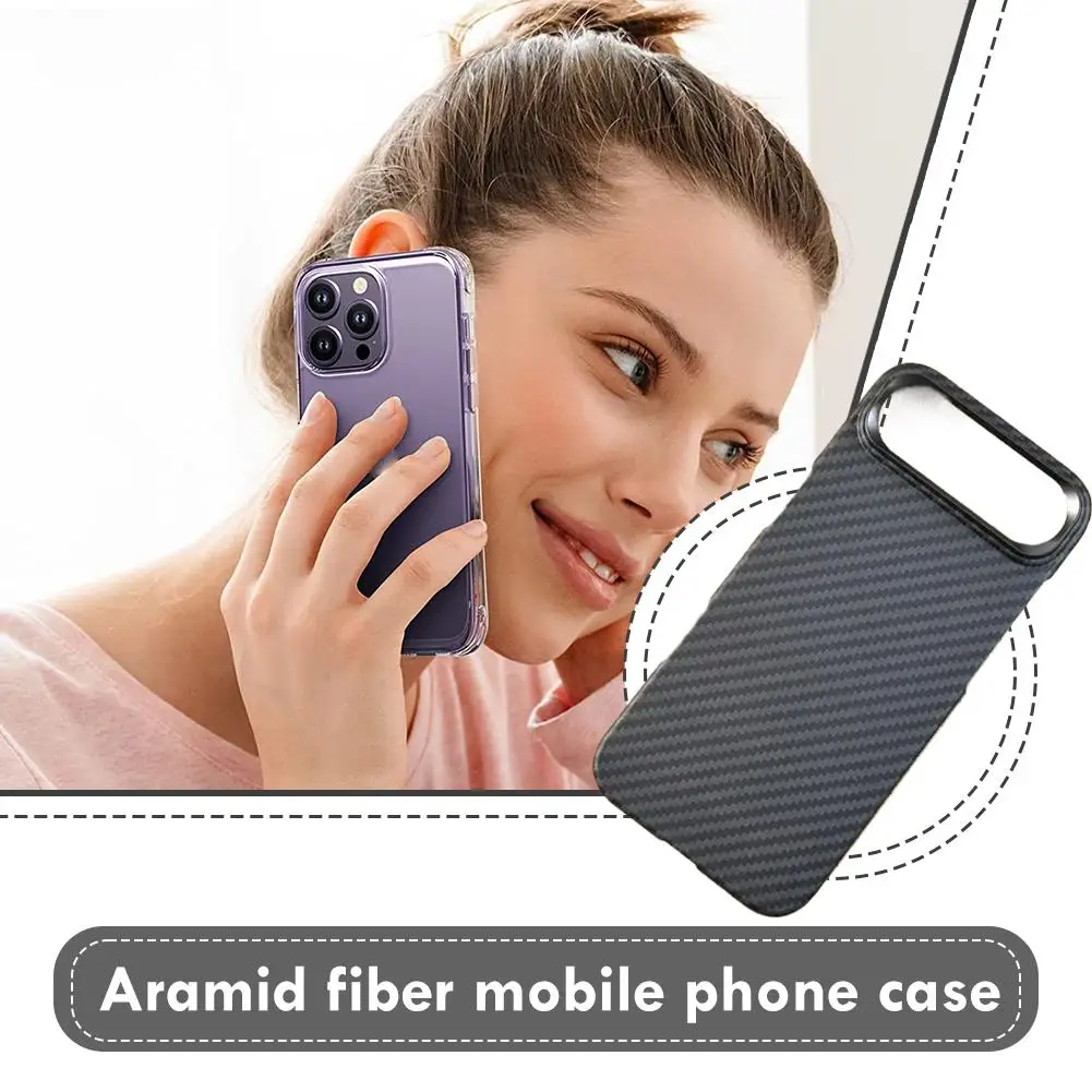 

For IPhone Perfect Fit Lightweight Toughness Phone Case Non-slip Stain-resistant Phone Case Aramid Fiber Phone Case