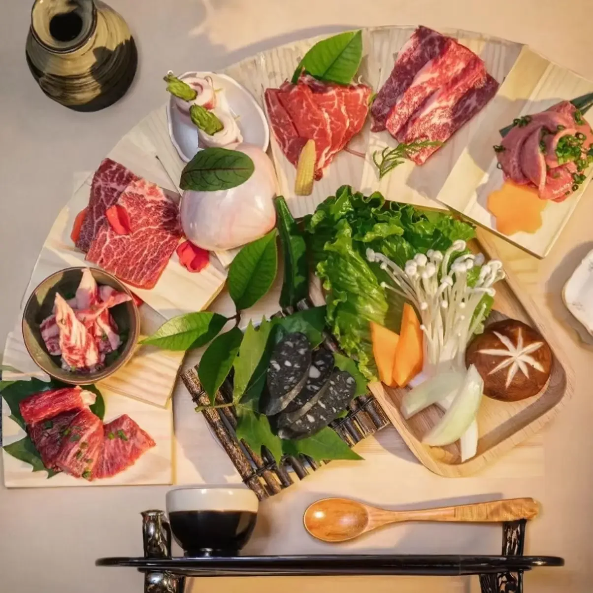 Wooden Sushi Plate Step by Step Plate Art Concept Hotel Barbecue  Japanese Style Step Sashimi  Hot Pot Tableware