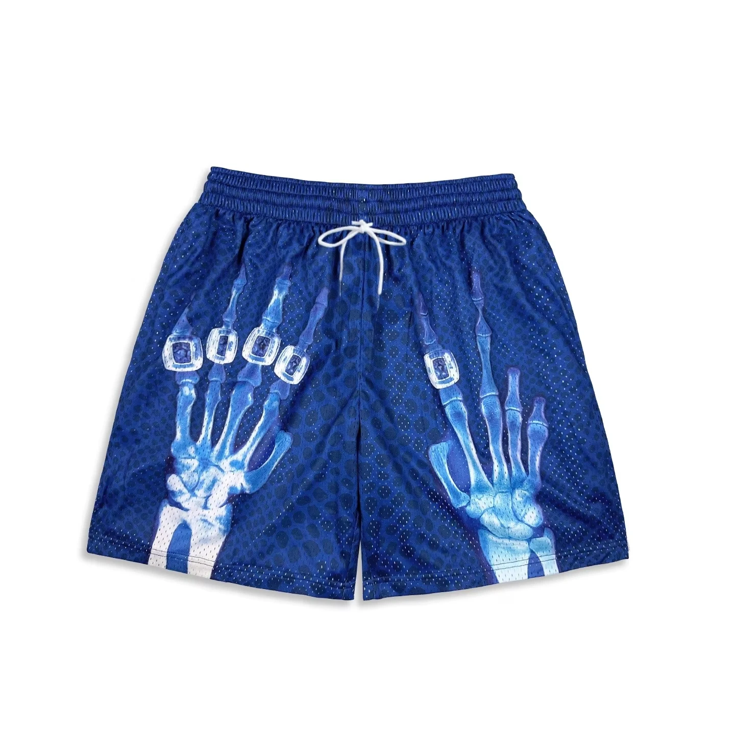 

Fashion Street Basketball Shorts Sports Pants Skeleton Hand 3D Printed Quick Drying Shorts Quick Drying Breathable Short Pants