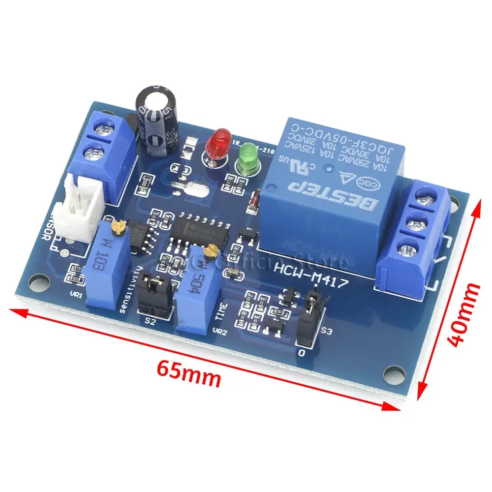 5V 12V 24V Photoresistor Relay Module Light Brightness Sensor Timer Detection Controller Switch On/Off With Wires for Car Board