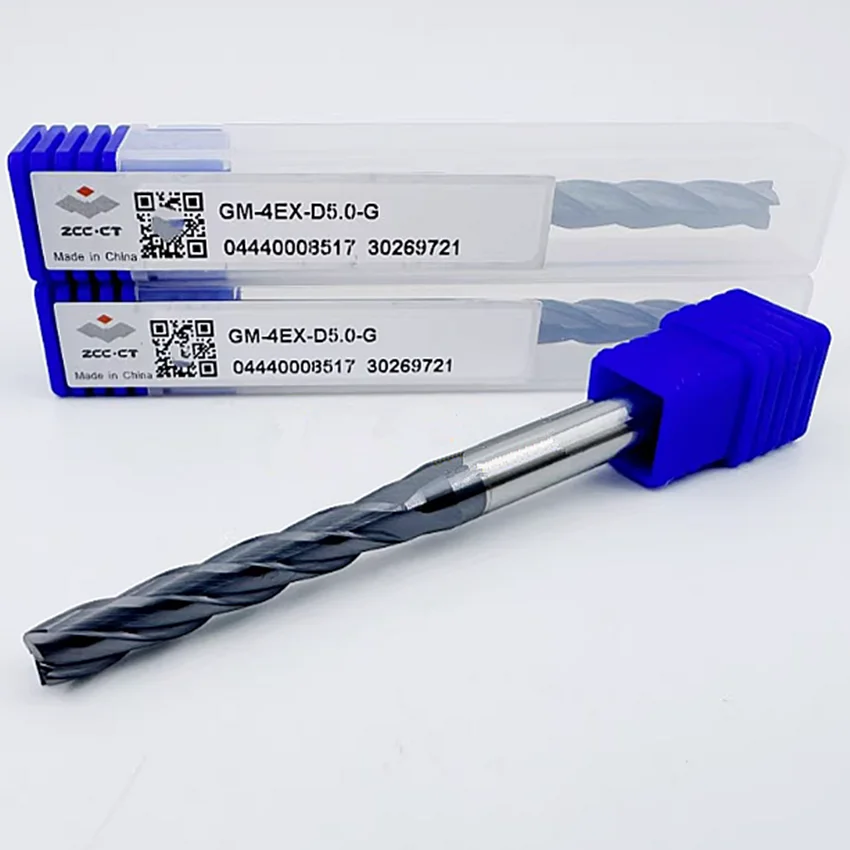 

GM-4EX-D5.0-G ZCC.CT GM-4EX Four blade long blade flat end milling cutter D5.0*6*30*75 4T Flat end mills 4 Flutes Flat End Mills