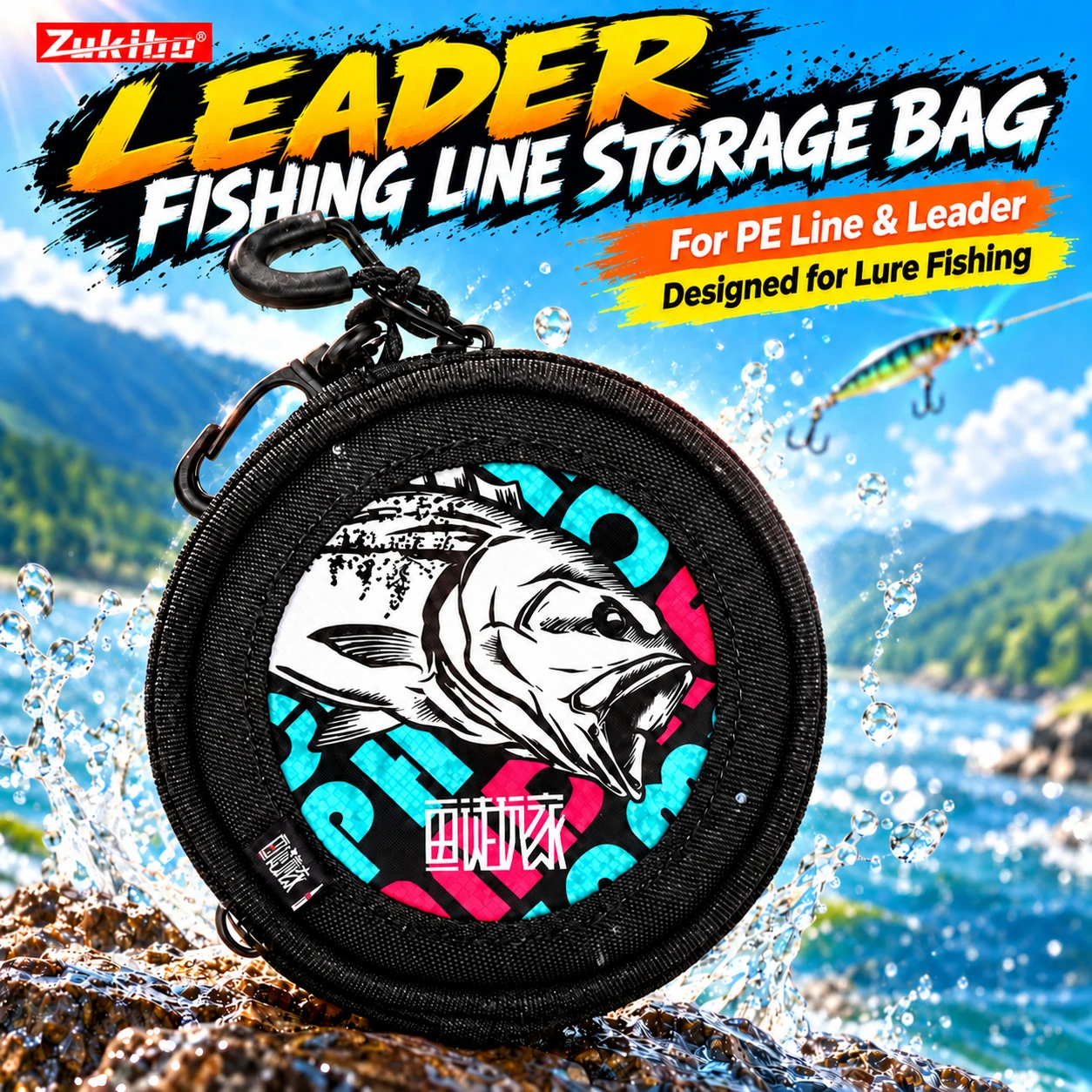 Fluorocarbon Line - Borsa porta lenza da pesca ZUKIBO