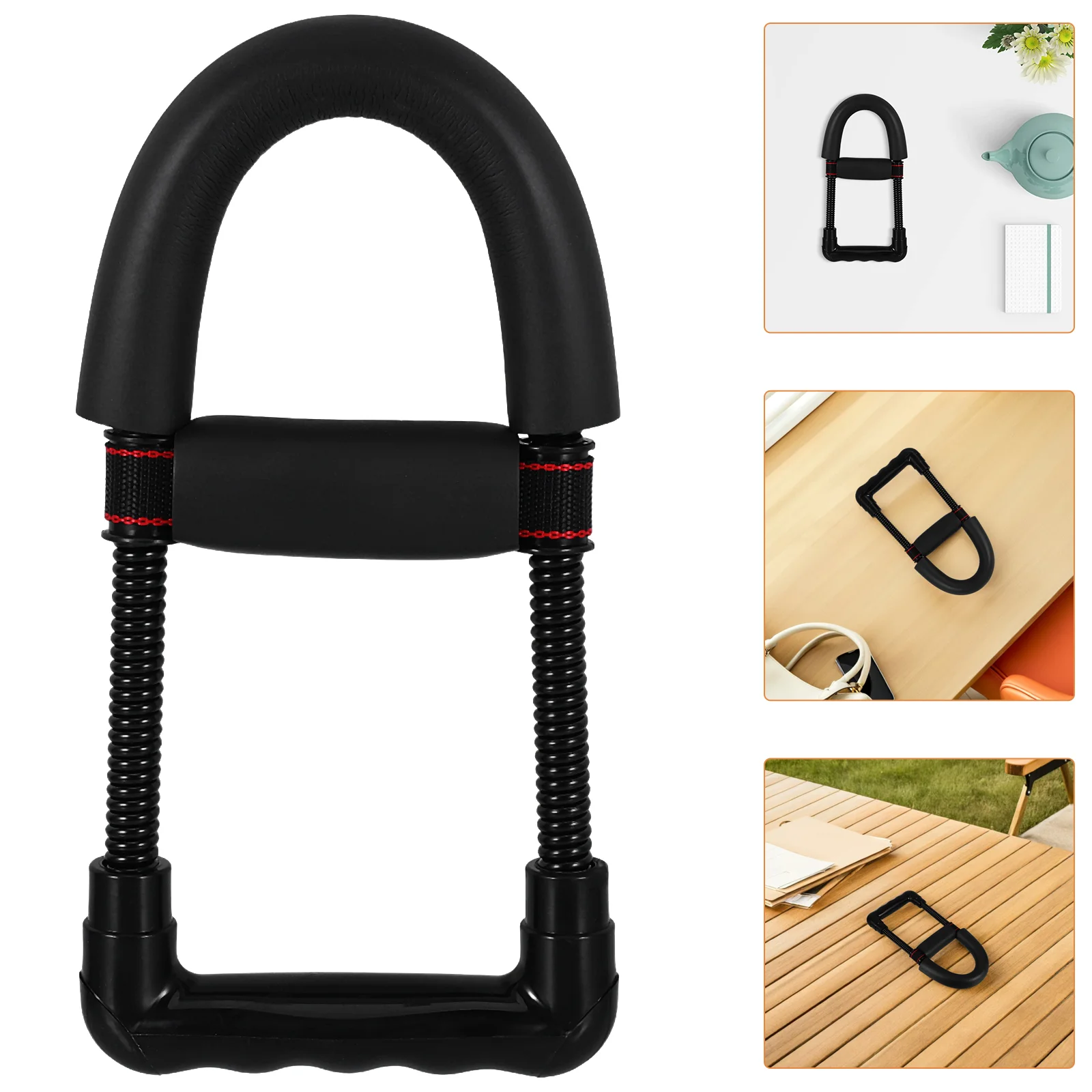 

Wrist Strength Training Equipment Grip Trainer Finger Black Workout Hand Exerciser Man