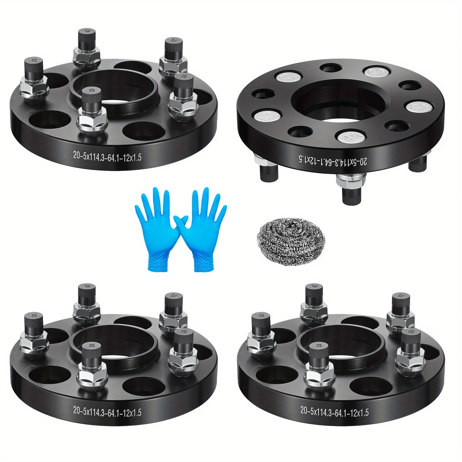 

4 шт. 20 мм проставки для колес Hubcentric 5x4,5 5x114,3 мм 12x1,5 64,1 мм для Honda