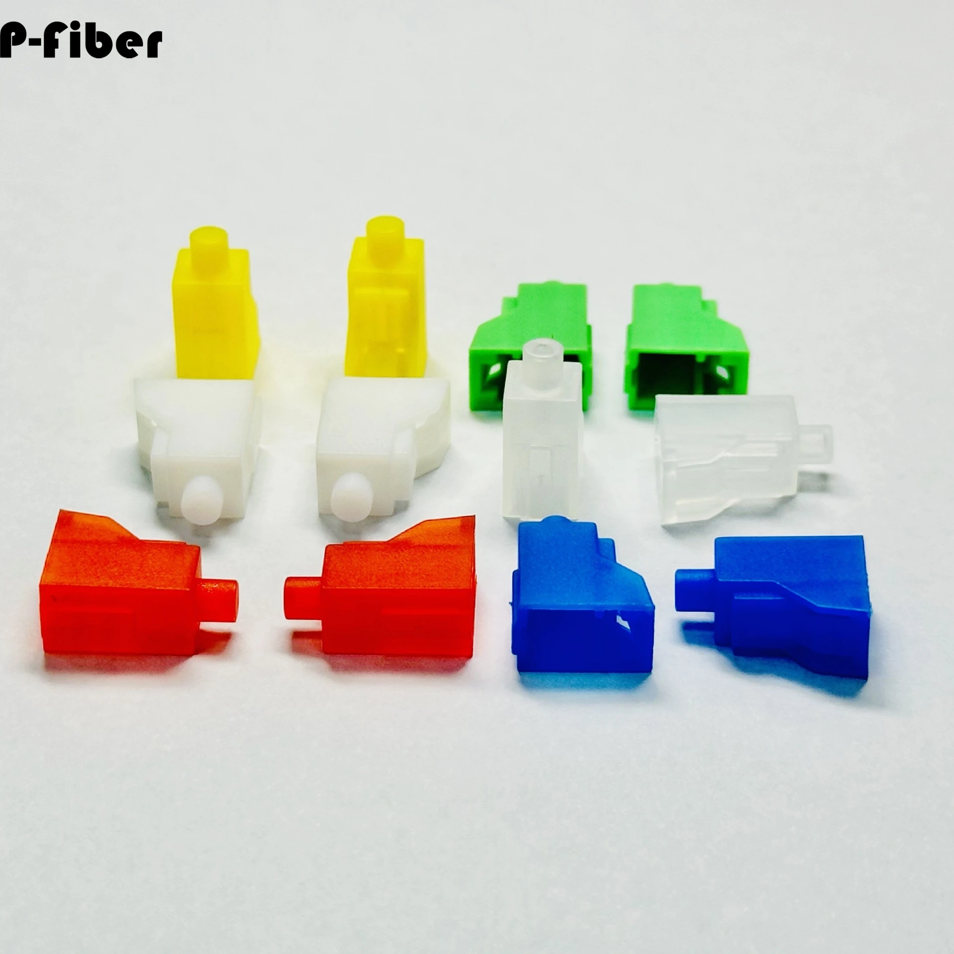 LC protective plug 1000pcs 1.25mm square full-cover LC ferrule cap high-temperature resistant fiber optic dust cap red yellow
