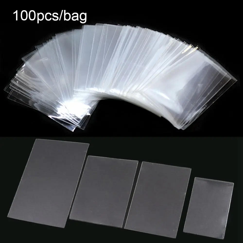 100Pcs/Bag 65*92mm/59*91mm New Card Sleeve Cards Protector Magic Game Play Card Transparent Outdoor Board Games Accessories