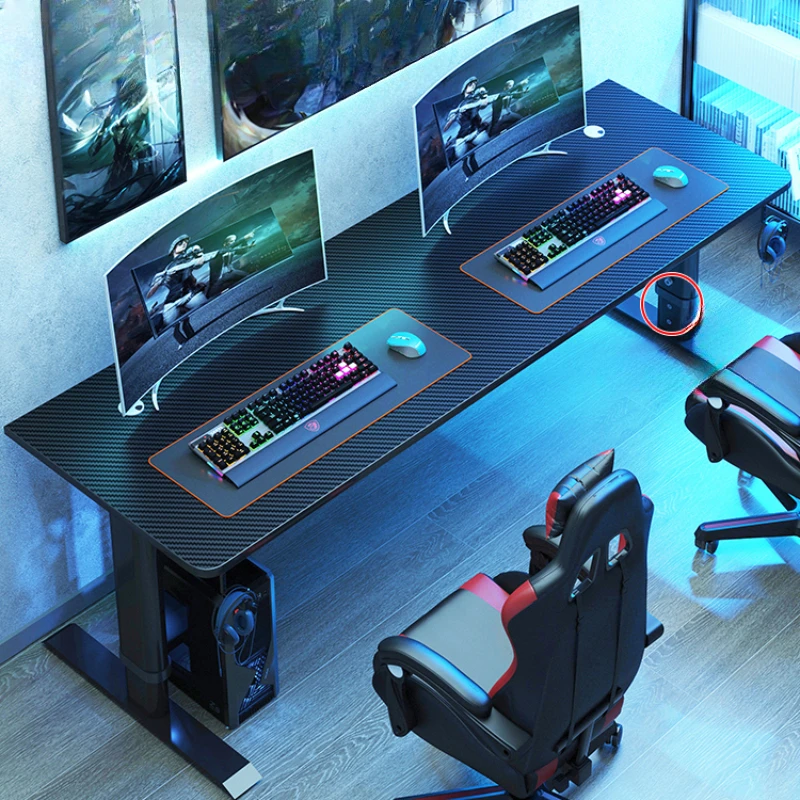 

Computer desk Double e-sports table Lifting desktop Home desk Student writing desk Simple Workbench