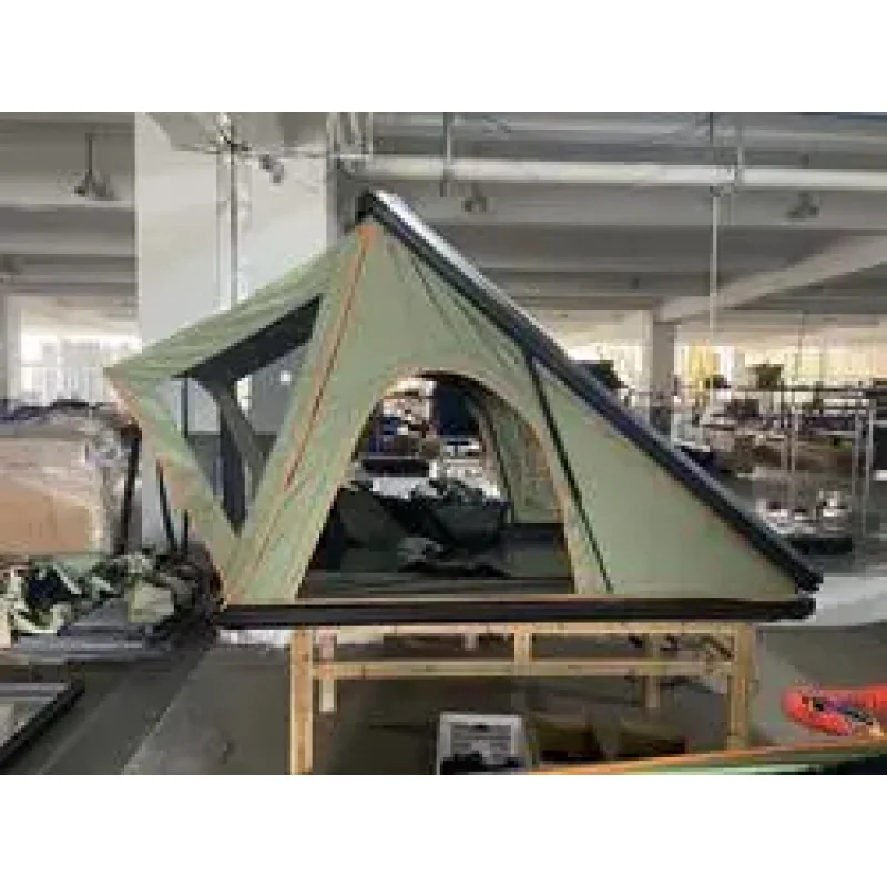 High Quality Aluminum Triangle Hard Shell Camping Tent, Waterproof 2 Person Outdoor Rooftop Tent