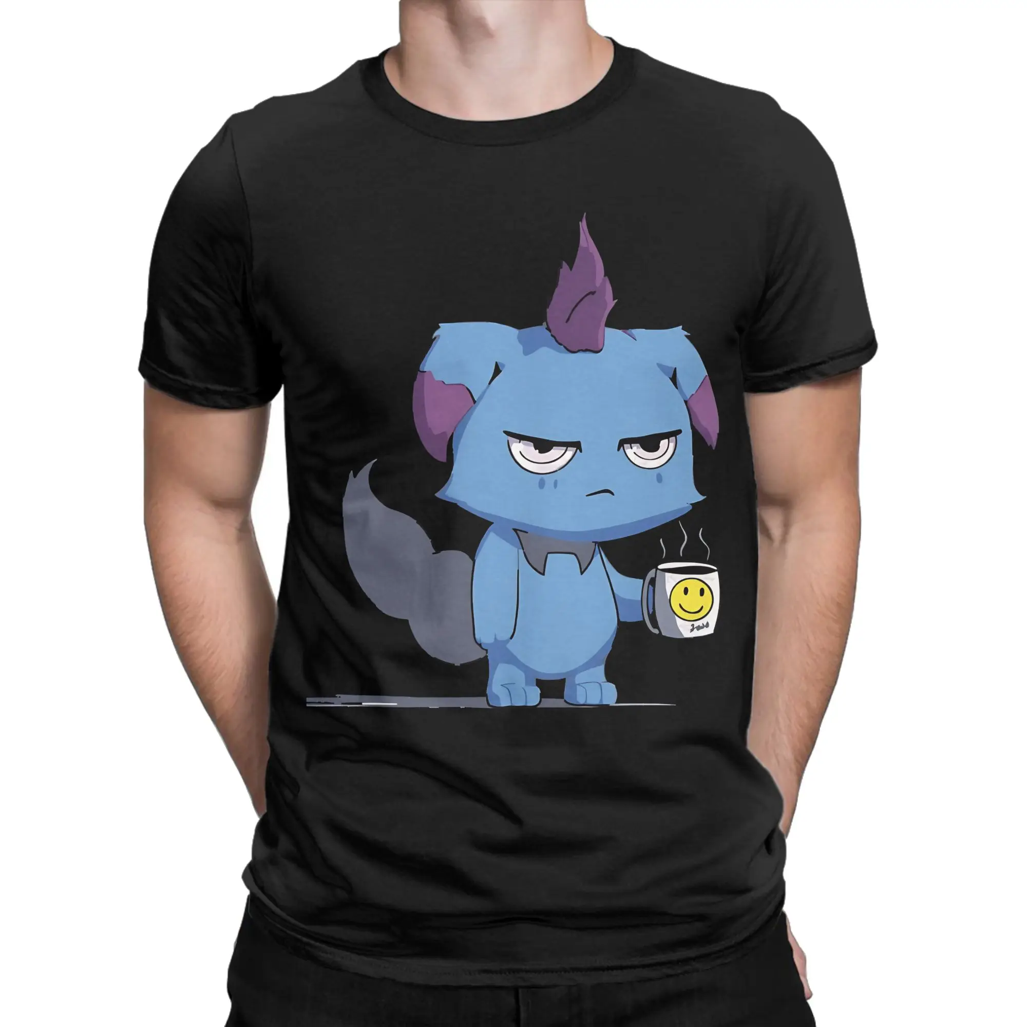 Men Women Depressos with Coffee  T Shirt  Pure Cotton Clothing Vintage Short Sleeve Crew Neck Tees Plus Size T-Shirt