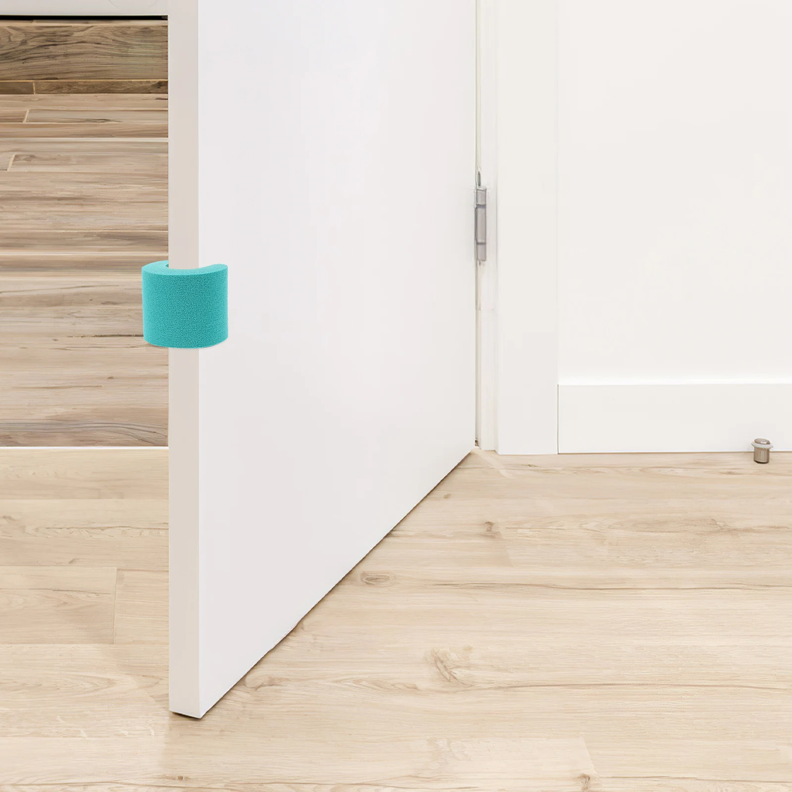 

2pcs Foam Stopper For Home Safety Anti-Slam Bumper Keep Door Open No-Drill Installation Door Protector Finger Pinch Guard