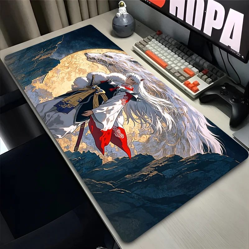 Mouse Pad Inuyasha office Table Mat Cool Anime Keyboard Pad xxl Gaming Accessories Designed specifically Esports Gamer Mousepad