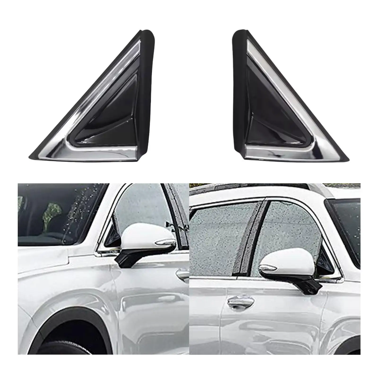 

Пластиковая отделка угла зеркала, замена высокопроизводительного треугольного молдинга, крышка дверной пластины для Hyundai Santa 2013-2019