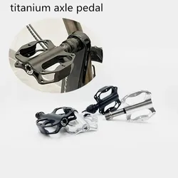 Union Jack titanium axle pedals for brompton bike quick release ultralight pedal titanium