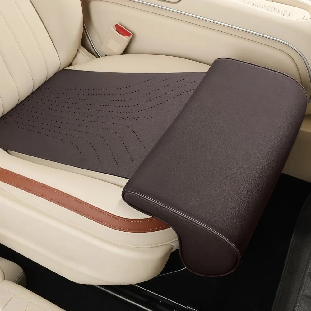 Universal Car Seat Leg Support Pad Leather Memory Foam Seat Extender Leg Cushion Extension Design Comfort Seat Cushion